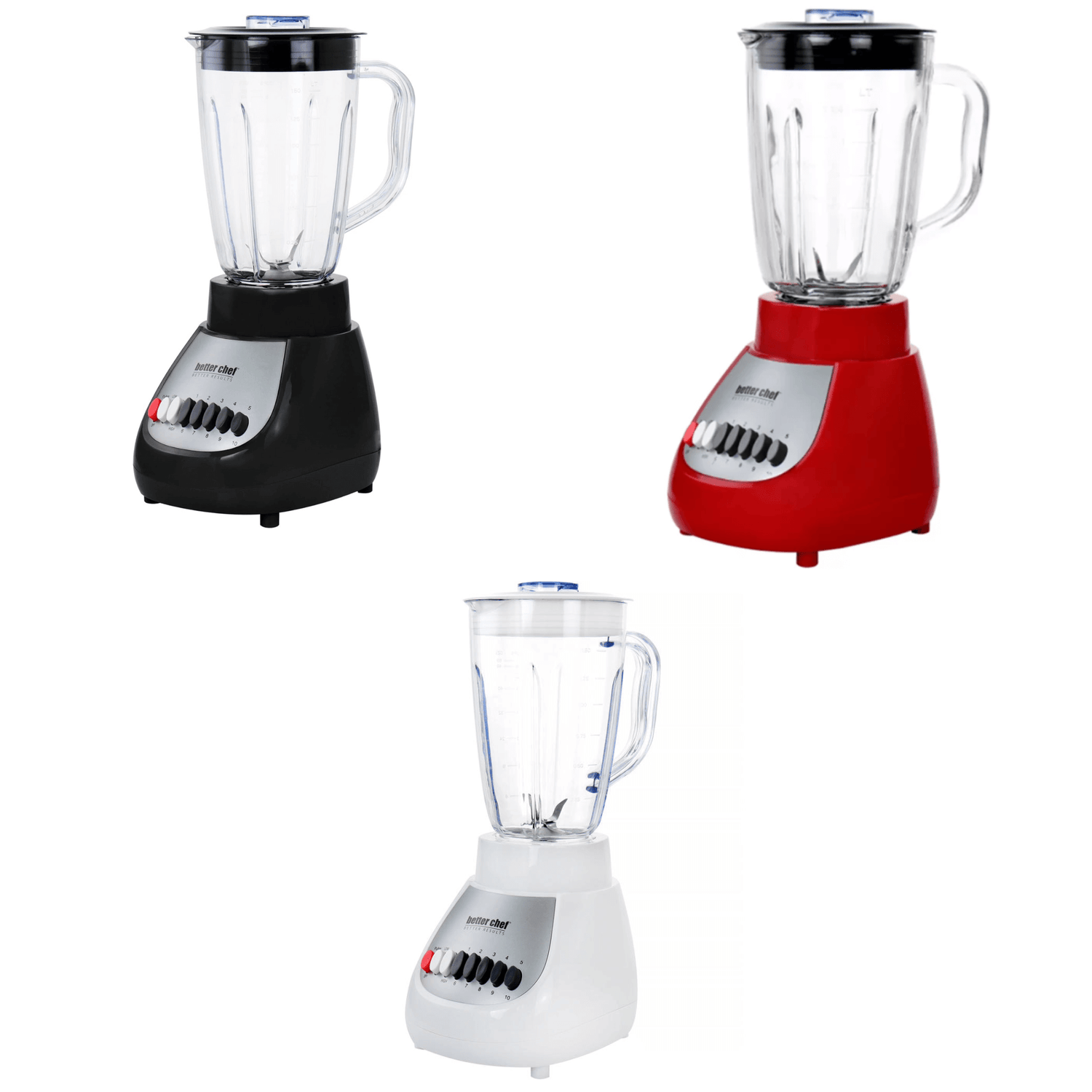 Better Chef Classic 10-Speed 6-Cup Plastic Jar Blender Jupiter Gear Home