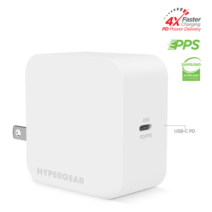 HyperGear SpeedBoost 45W USB-C PD/PPS Laptop Wall Charger with PPS Jupiter Gear Home