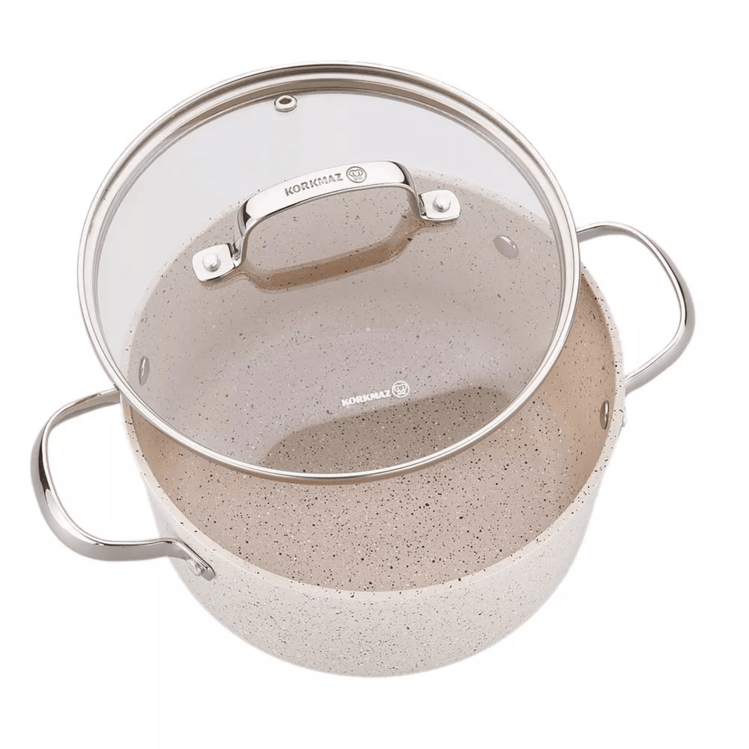 Korkmaz Granita Aluminum 2.5L Non-Stick Low Casserole Dish with Lid Jupiter Gear Home
