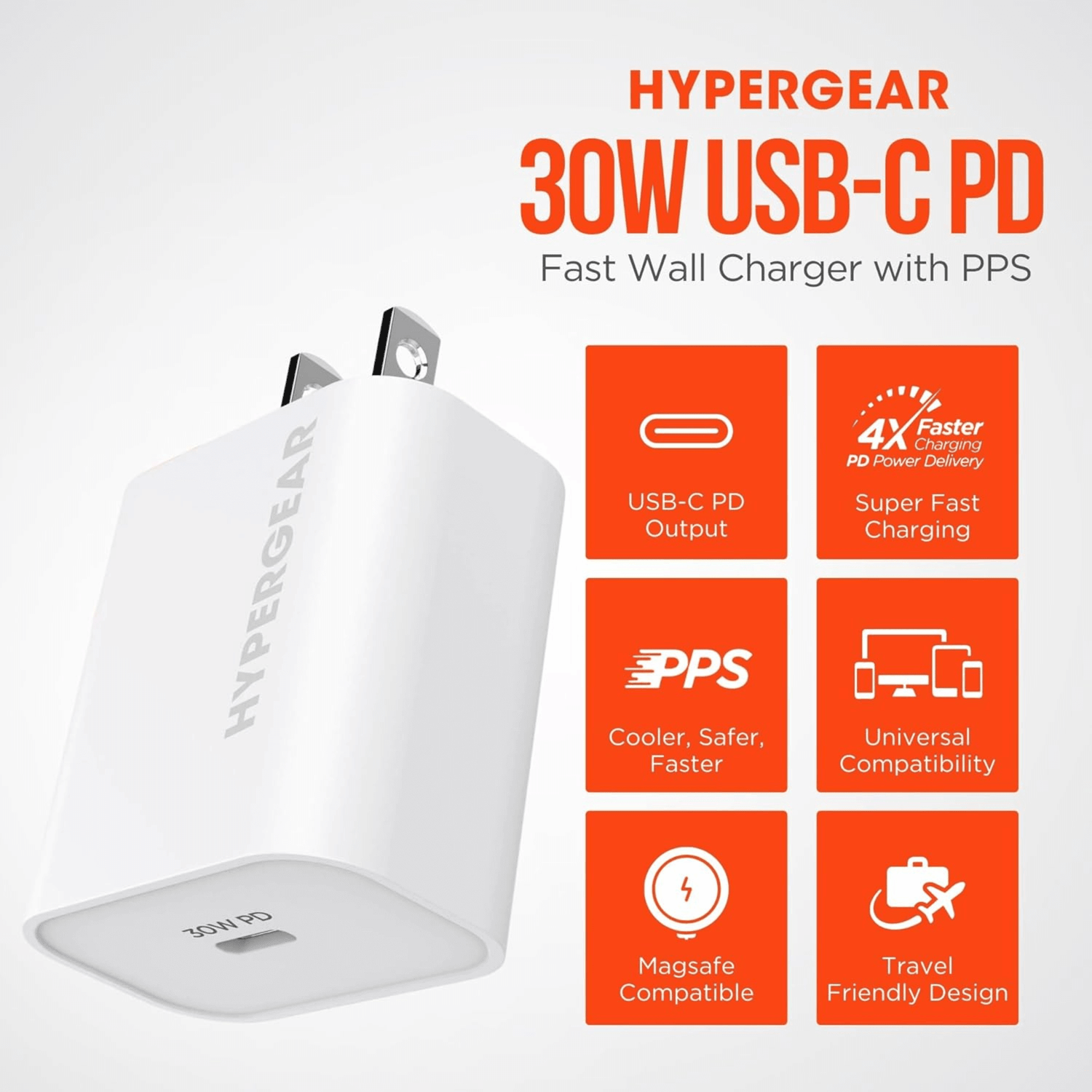 HyperGear 30W USB-C PD Wall Charger Jupiter Gear Home