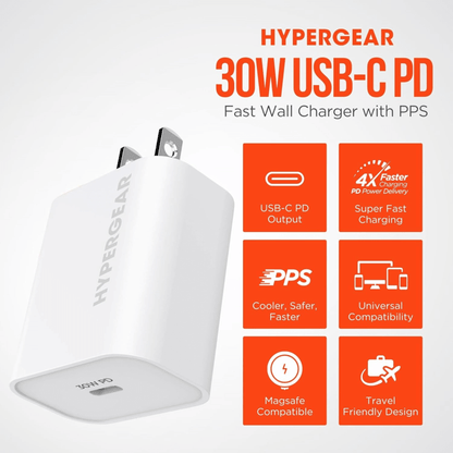 HyperGear 30W USB-C PD Wall Charger Jupiter Gear Home