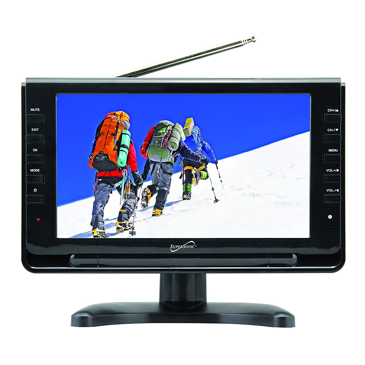 Supersonic 9" Portable Digital LCD TV with USB &amp; SD Inputs, 12 Volt ACDC Compatible for RVs (SC-499) Jupiter Gear Home