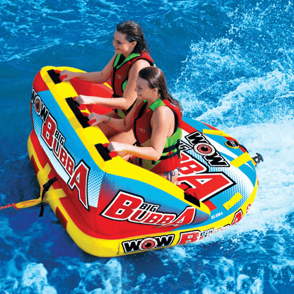 WOW Watersports Big Bubba Hi Vis 2 Person Towable Water Tube For River and Lake Jupiter Gear Home