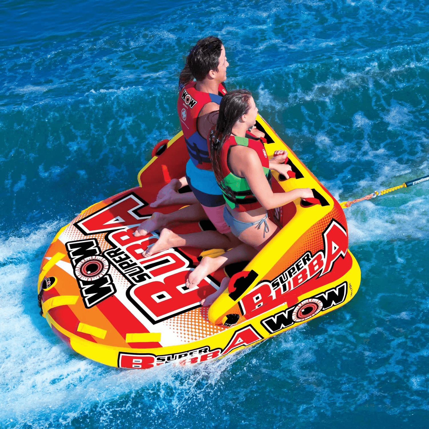 WOW Watersports Super Bubba 1-3 Person Inflatable Towable Deck Tube Jupiter Gear Home