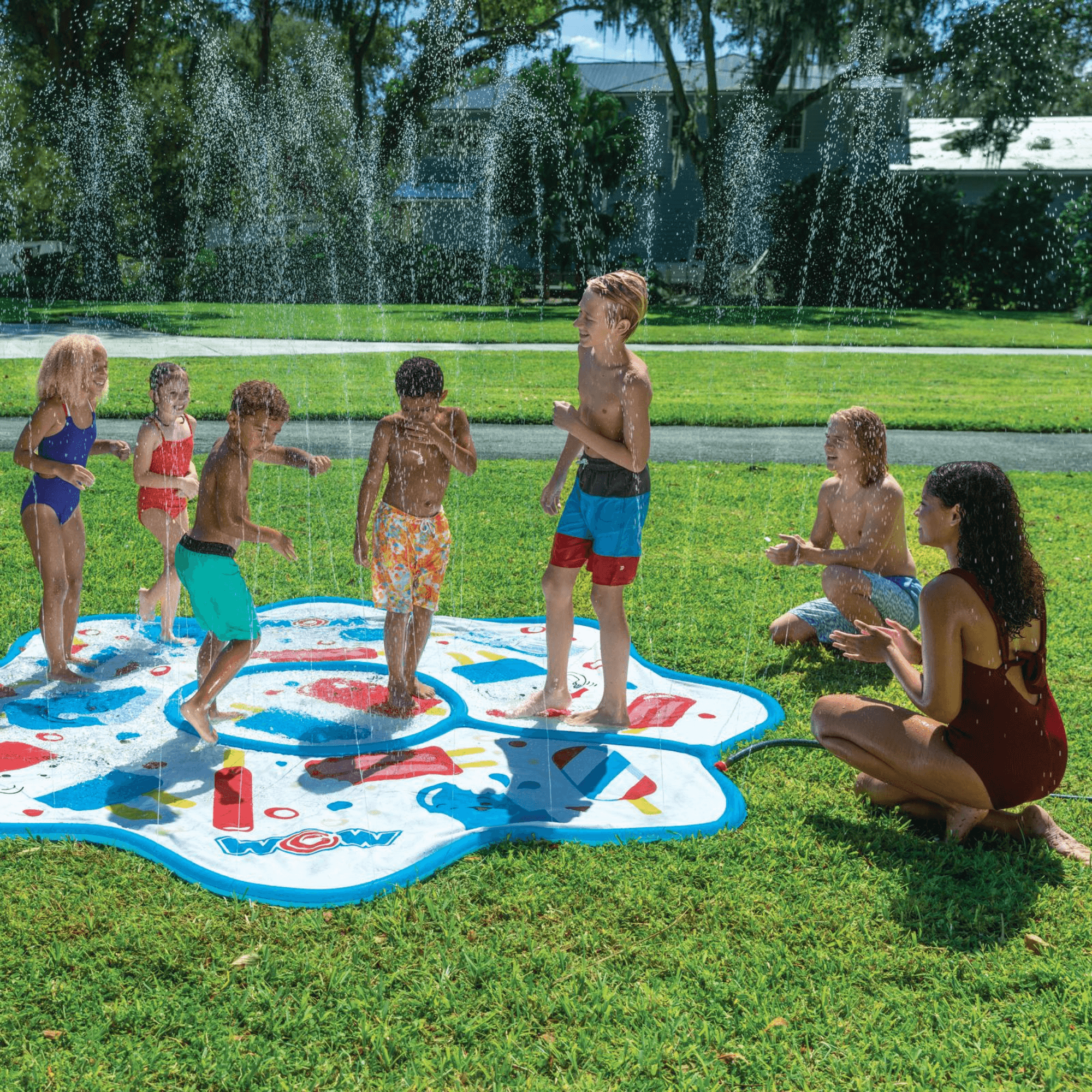 WOW Watersports Popsicle 10ft Octagonal Spray Pad, Connects to Standard Hose Jupiter Gear Home