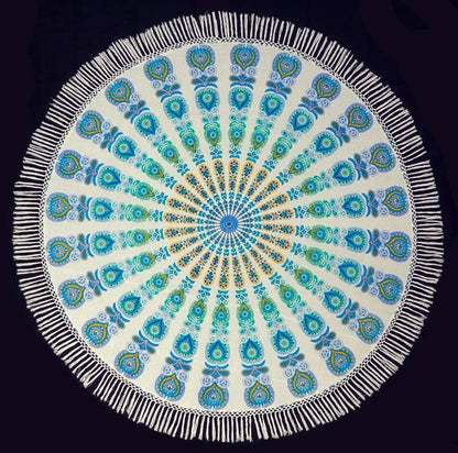 Boho Mandala Tapestry Table cloth wall cover beach Round blanket DC-OMSutra