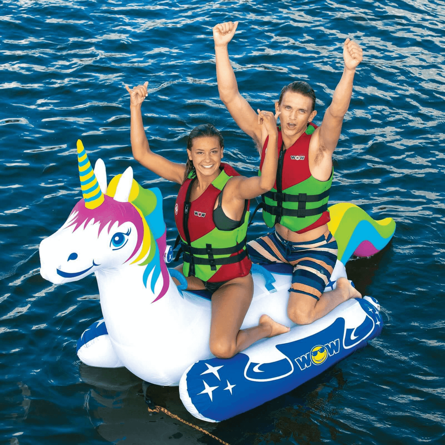 WOW Watersports Unicorn 1 or 2 Person Inflatable Towable Tube Jupiter Gear Home