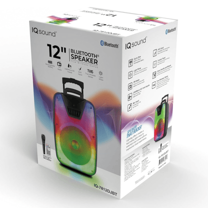 Supersonic 12" Portable Bluetooth DJ Speaker Jupiter Gear Home
