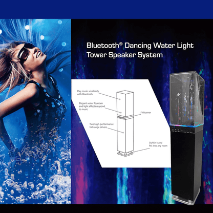 Naxa Dancing Water Light Tower BT Speaker System - Refurbished Jupiter Gear Home