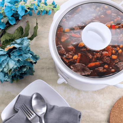 Better Chef 3-Quart Round Slow Cooker with Removable White Crock Jupiter Gear Home