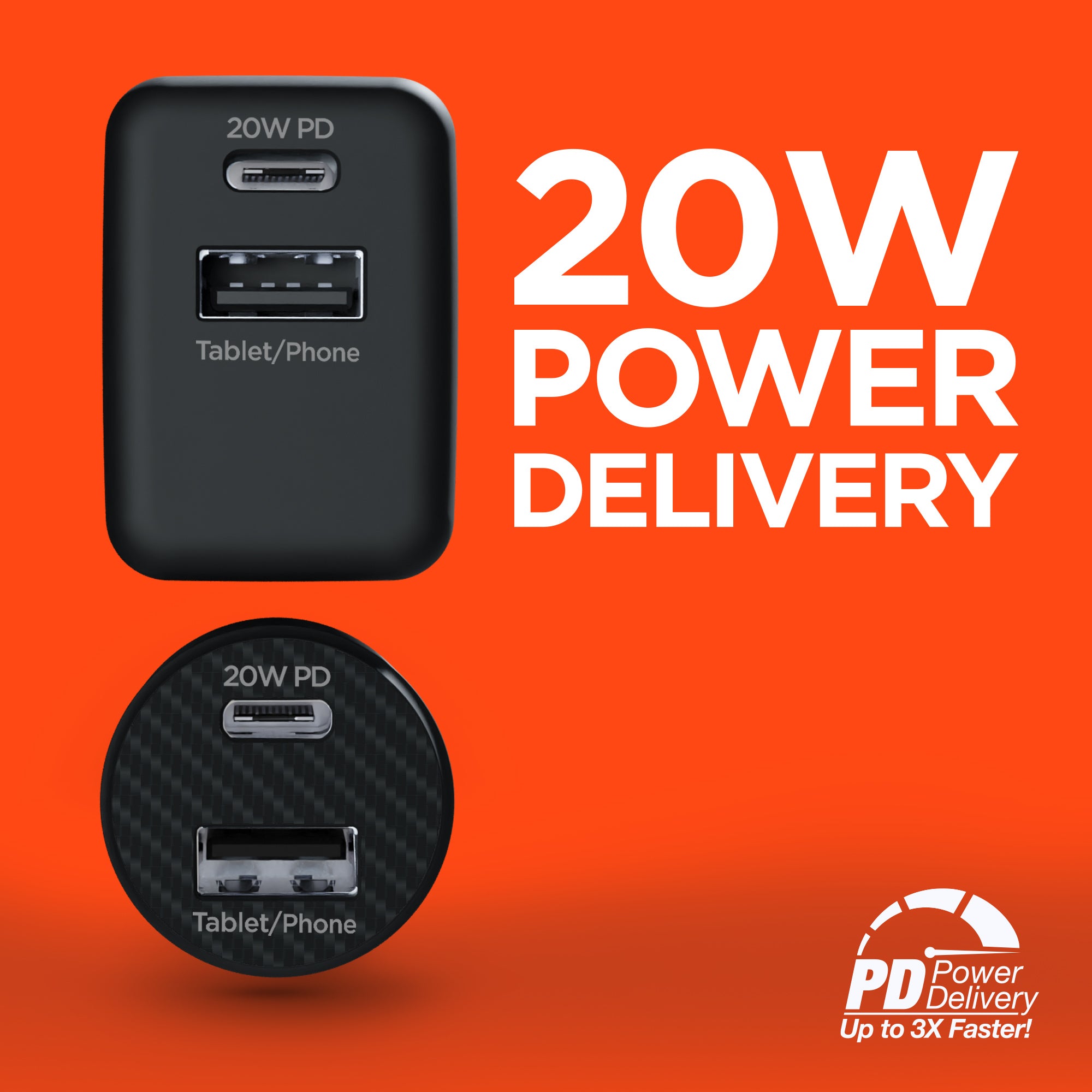Hypergear Wall &amp; Car Charger Bundle 20W USB-C PD &amp; 12W USB Jupiter Gear Home