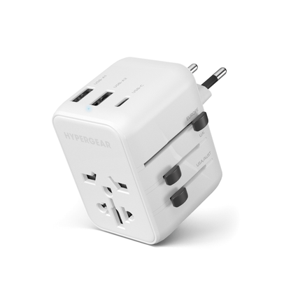 HyperGear WorldCharge Universal Travel Adapter with USB-C Jupiter Gear Home