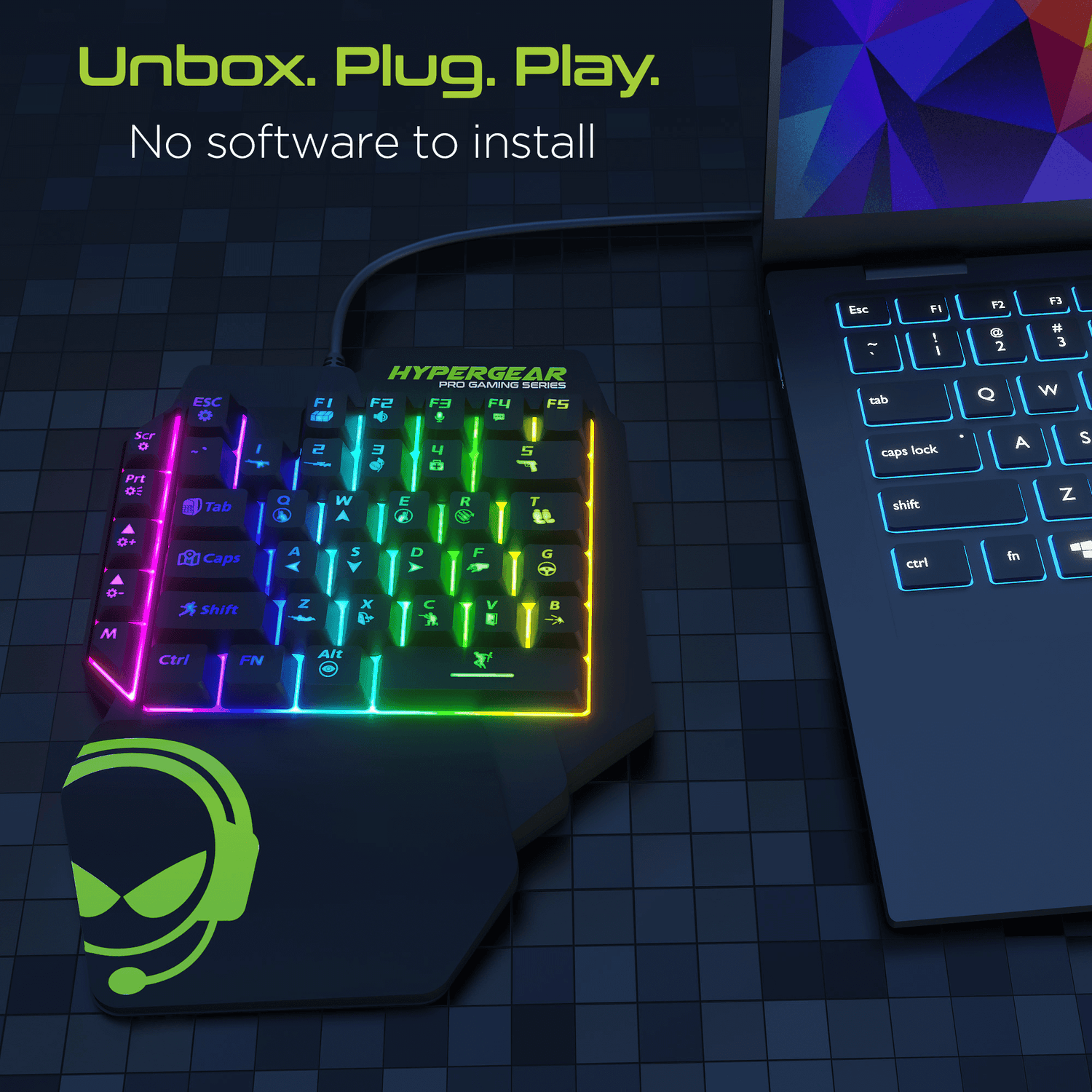 HyperGear KeyVictory One-Handed Gaming Keypad Jupiter Gear Home