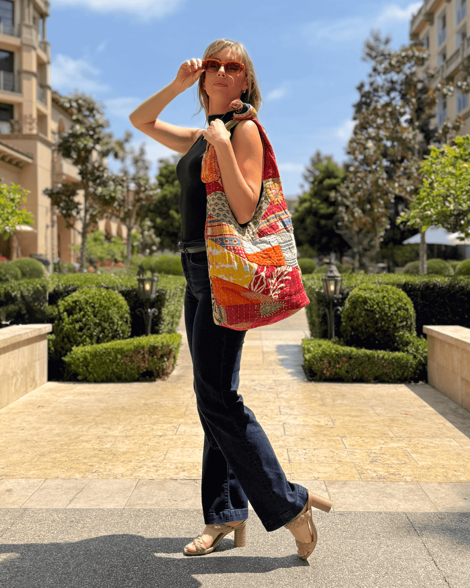 Kathmandu Collection Kantha Patchwork Hobo Bag Jupiter Gear Home