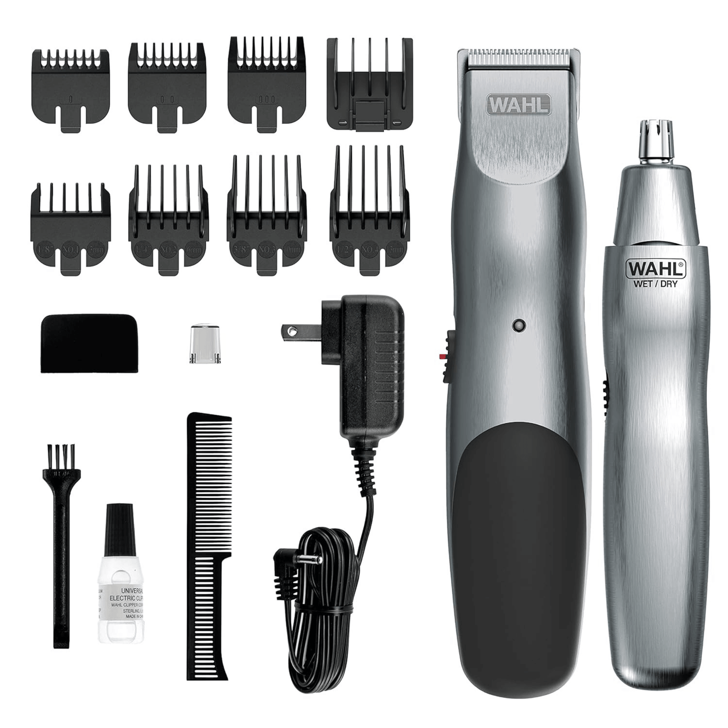 Wahl Groomsman 16-Piece Rechargeable Beard Trimmer and Nose Hair Trimmer Jupiter Gear Home