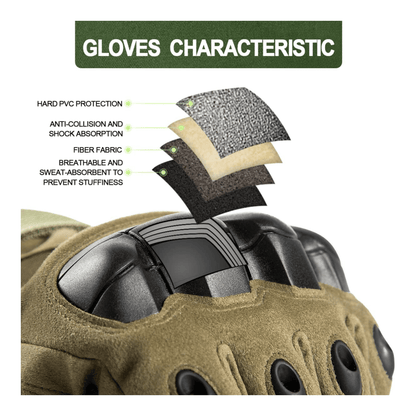 JupiterGear Tactical Military Airsoft Gloves for Outdoor Sports, Paintball, and Motorcycling with Touchscreen Fingertip Capability Jupiter Gear Home
