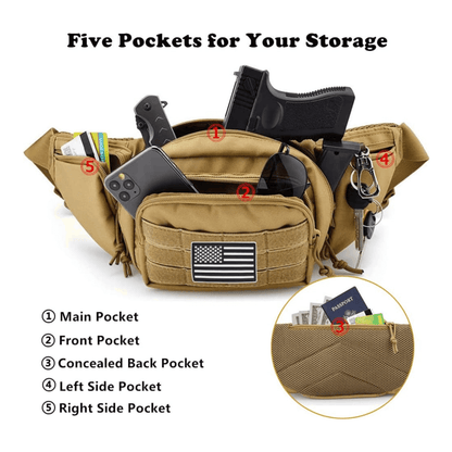 JupiterGear Tactical Military Fanny Pack Waist Bag &amp; MOLLE EDC Pouch For Outdoor Activities Jupiter Gear Home