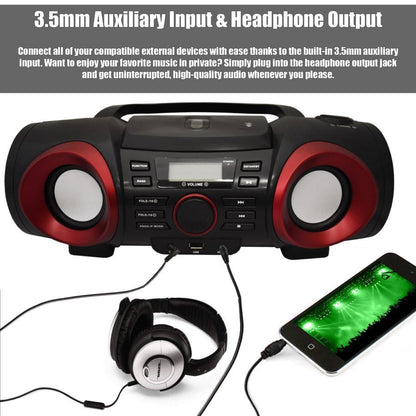 Naxa MP3 &amp; CD Boombox with Bluetooth (NPB-267) Jupiter Gear Home