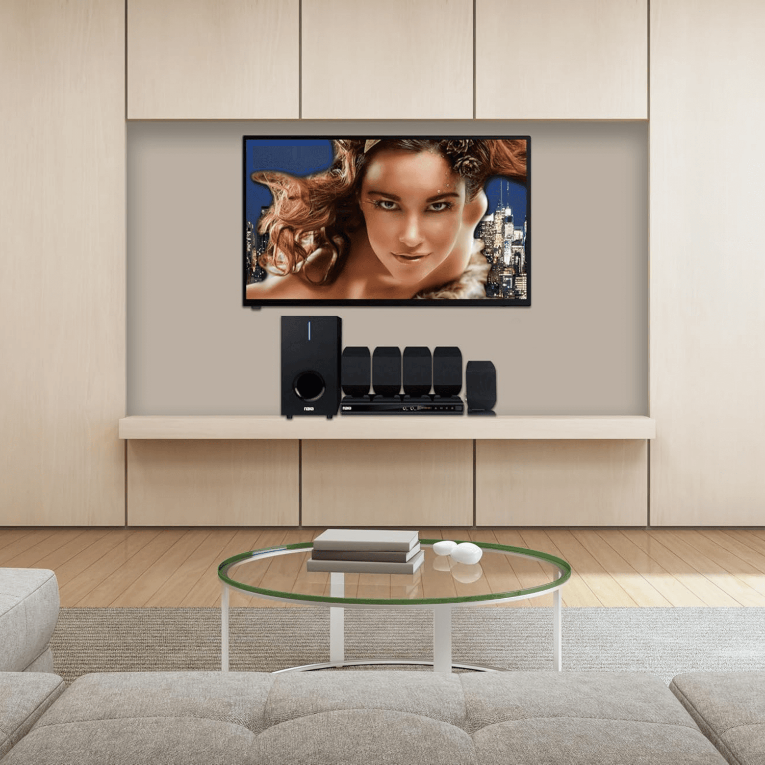 Naxa 5.1 Channel Home Theater DVD &amp; Karaoke Speaker System - Refurbished Jupiter Gear Home