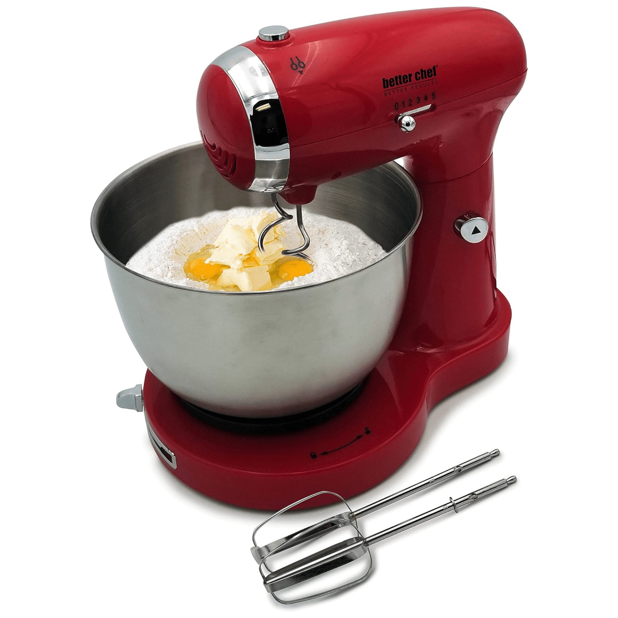 Better Chef 350W Classic Stand Mixer with Stainless Steel Bowl Jupiter Gear Home