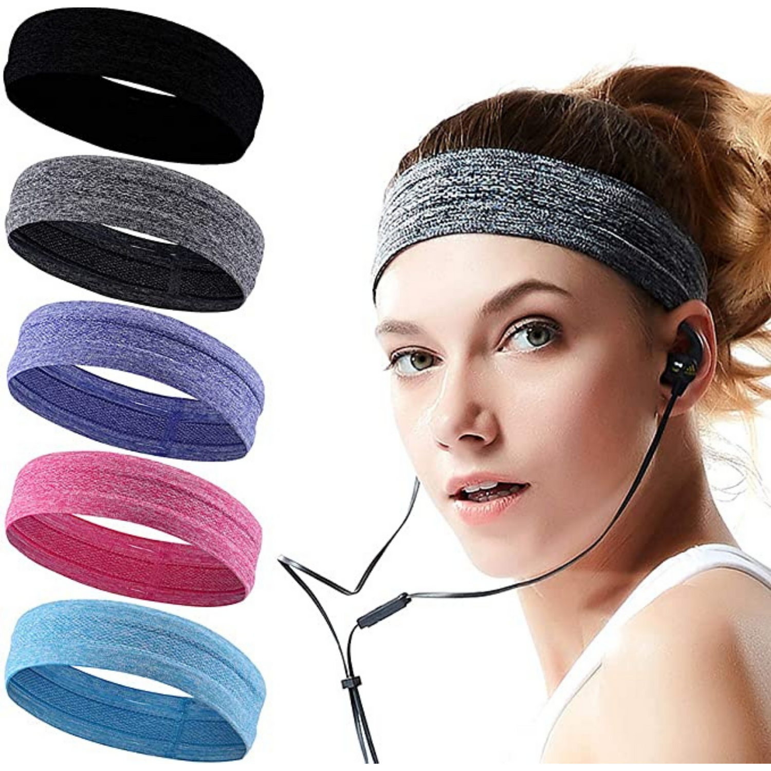 JupiterGear Sport and Fitness Sweat Wicking Fitness Headband  for Yoga, Running and Exercise Jupiter Gear Home