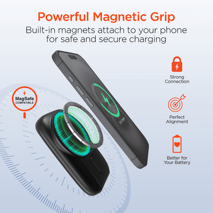 HyperGear Mag Grip Go 5000mAh Wireless Power Bank Jupiter Gear Home