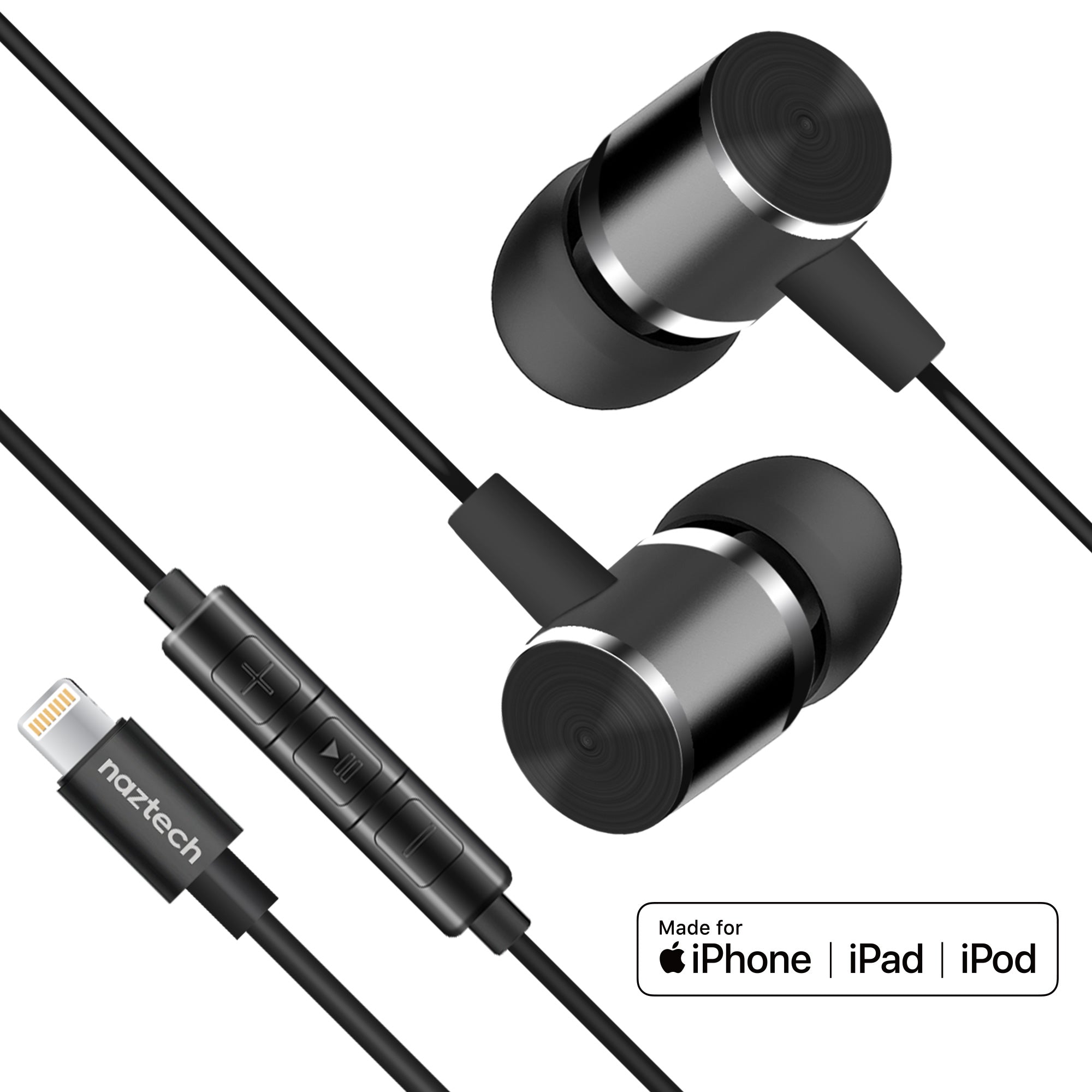 Naztech Platinum High Fidelity Lightning Earbuds Jupiter Gear Home
