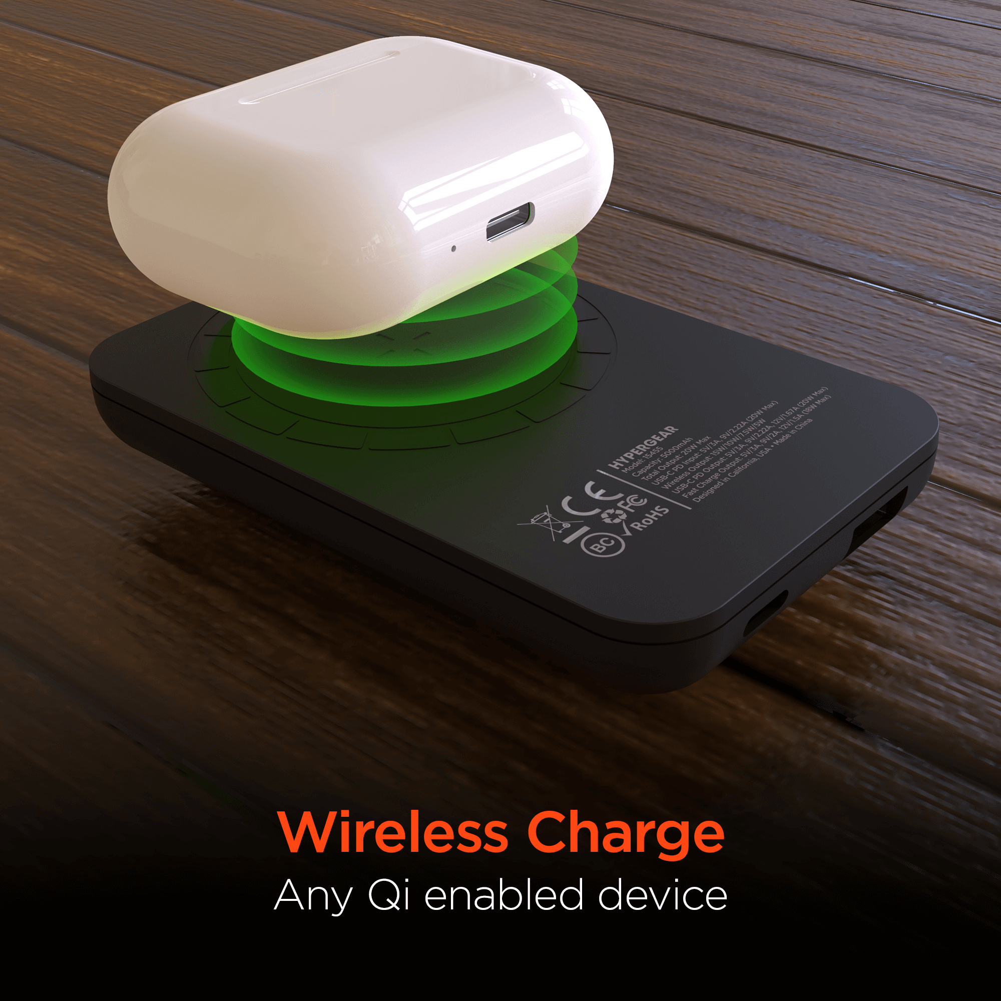 HyperGear 5000mAh Magnetic Wireless Power Bank Jupiter Gear Home