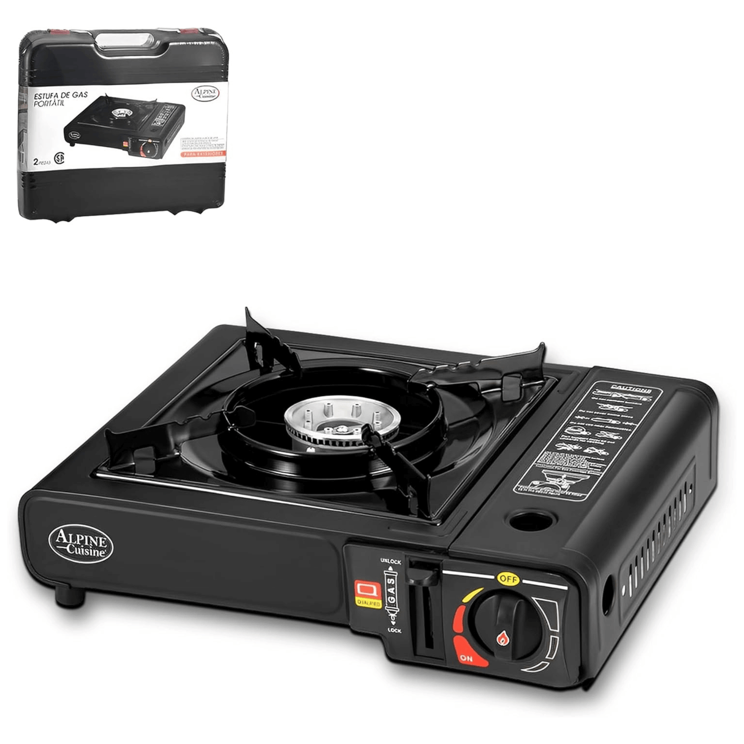 Alpine Cuisine Lightweight Portable Gas Stove for Outdoor and Indoor Cooking Jupiter Gear Home
