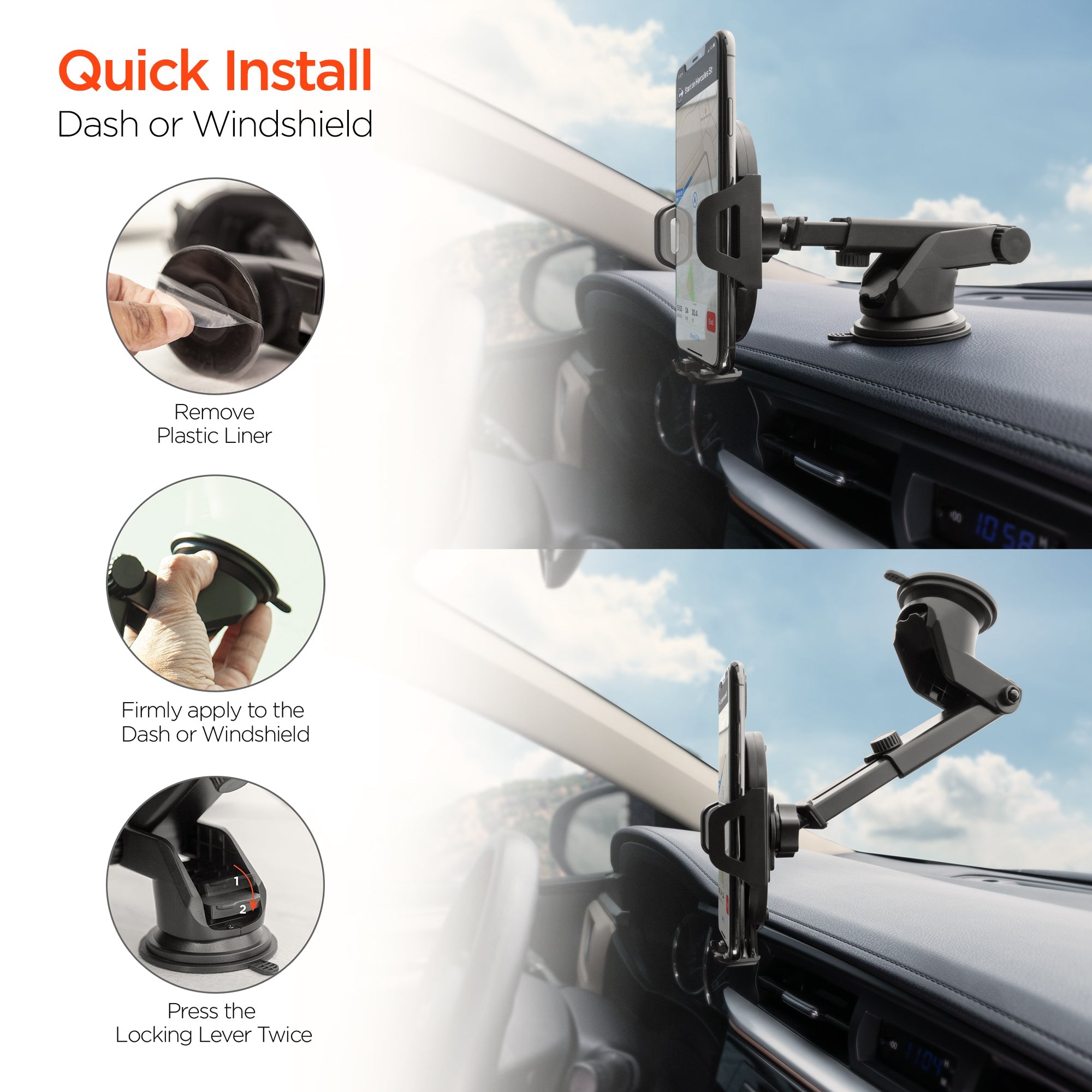 HyperGear 3-in-1 Phone Mount Kit Jupiter Gear Home