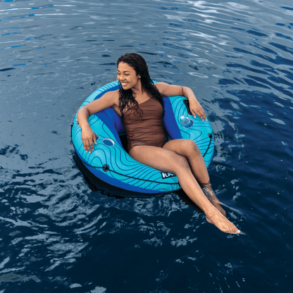 WOW Watersports Ranger 1-Person River Tube with Mesh Bottom and Cup Holder Jupiter Gear Home
