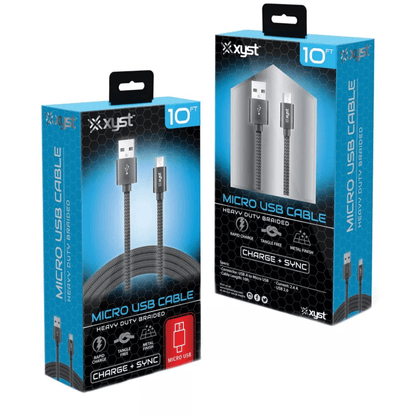 Xyst Charge and Sync USB to Micro USB Braided Cable 10Ft Jupiter Gear Home