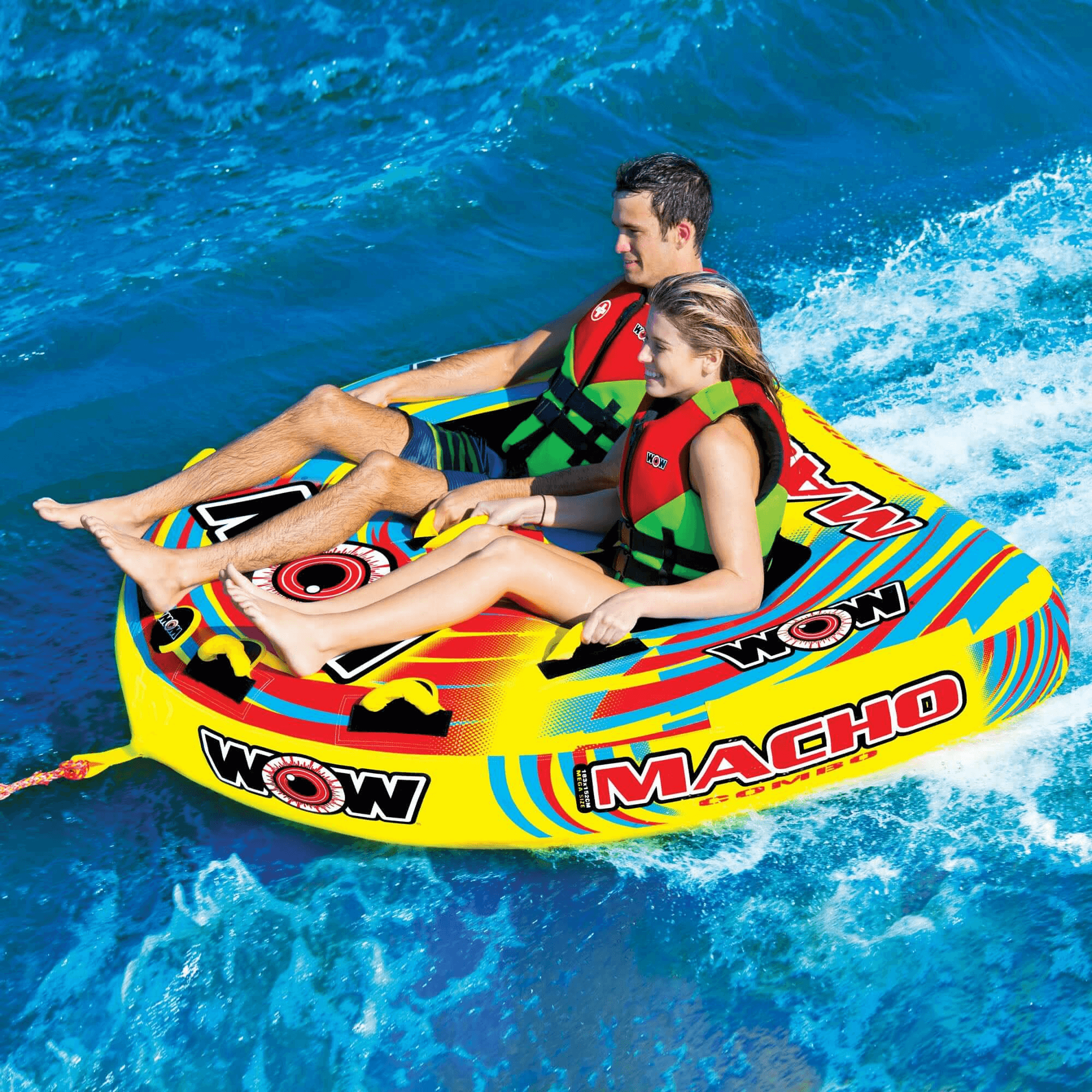 WOW Watersports Macho Multiple Riding Positions Tube for Up to 3 People Jupiter Gear Home