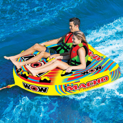 WOW Watersports Macho Multiple Riding Positions Tube for Up to 3 People Jupiter Gear Home
