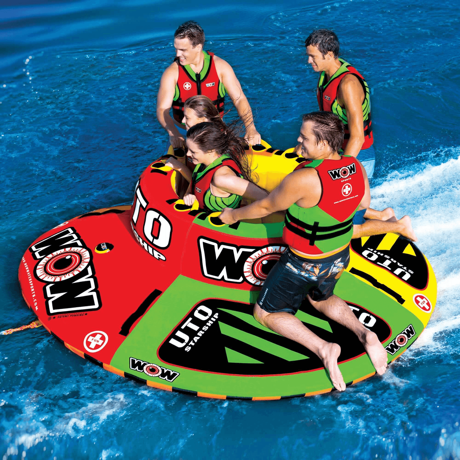 WOW Watersports UTO Starship Up to 5 Person Towable with Outside Deck Jupiter Gear Home