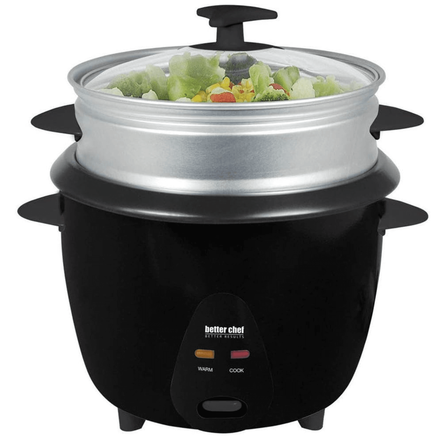 Better Chef 5-Cup - 10-Cup Cooked - Rice Cooker with Steamer and Non-Stick Pot Jupiter Gear Home