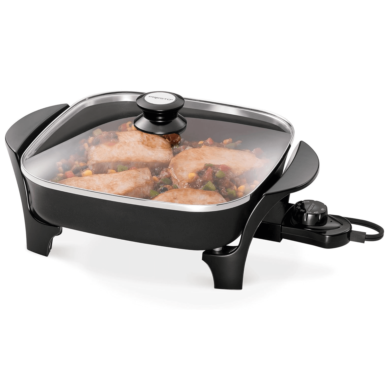 Presto 11" Diamond Coat Electric Skillet with Glass Lid Jupiter Gear Home