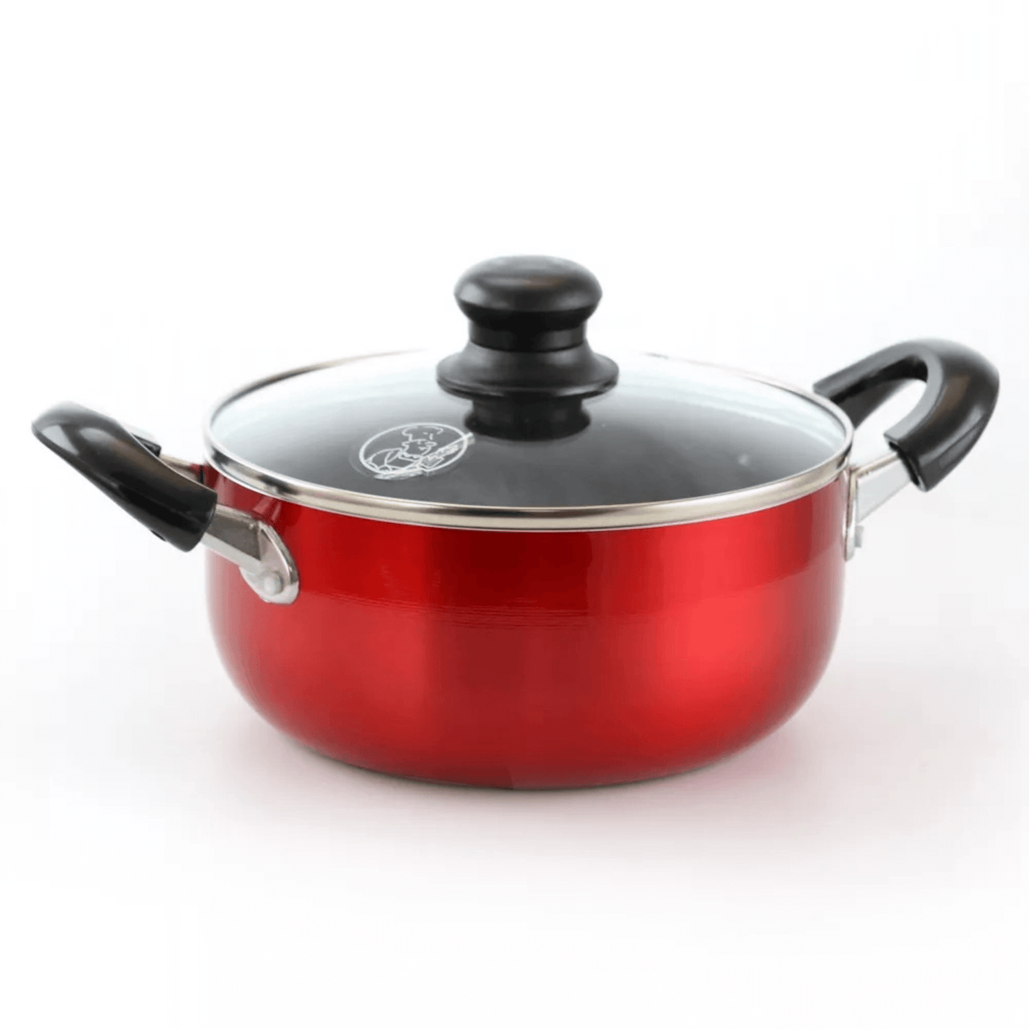 Better Chef 6-Quart Metallic Red Aluminum Dutch Oven with Glass Lid Jupiter Gear Home