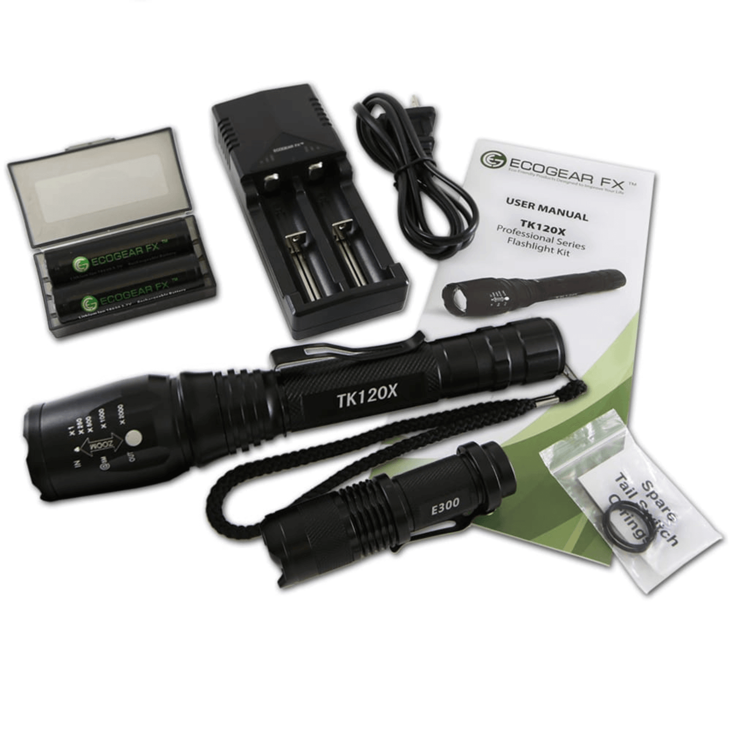 EcoGear FX TK120X LED Flashlight Kit Jupiter Gear Home