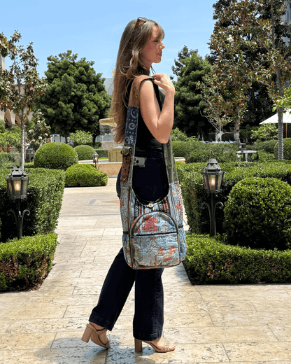 Kathmandu Collection Vintage Patchwork Hobo Bag with Water Bottle Pockets Jupiter Gear Home