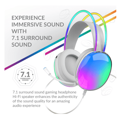IQ Sound Pro-Wired Gaming Headset with Lights &amp; Surround Sound Jupiter Gear Home