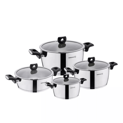 Korkmaz Nora 8 Piece Stainless Steel Casserole Cookware Set Jupiter Gear Home