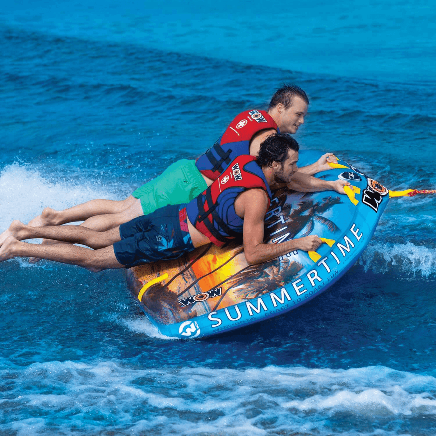 WOW Watersports Summertime 1 to 2 Person Towable with Ultra Soft Top Jupiter Gear Home