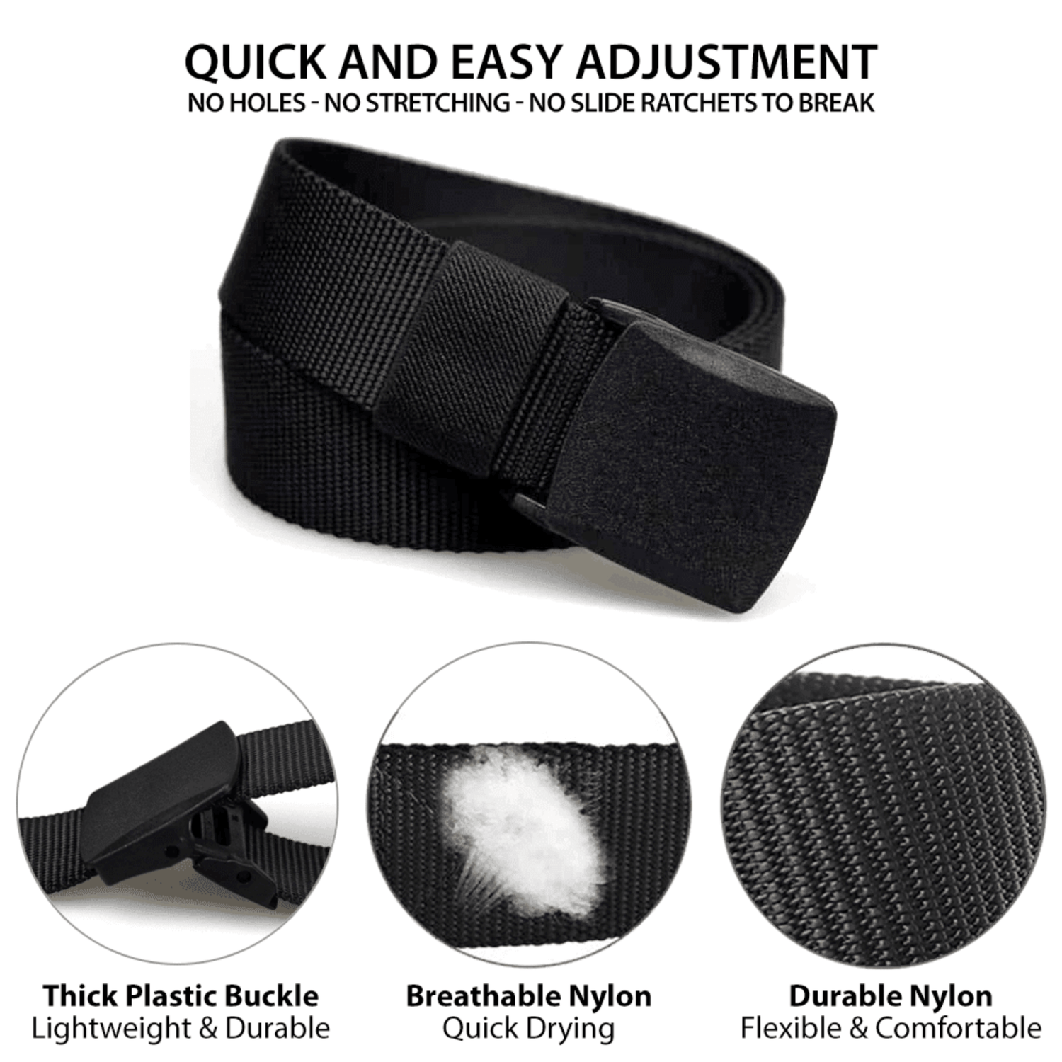 XGear Tactical Adjustable Nylon Belt with Plastic Buckle Jupiter Gear Home