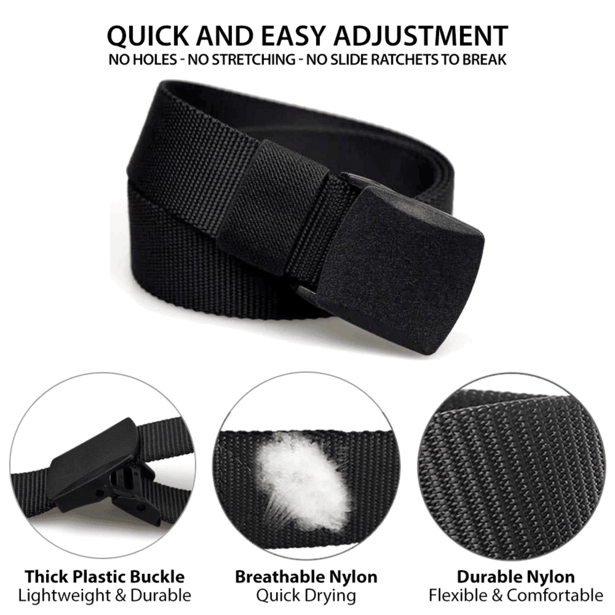 XGear Tactical Adjustable Nylon Belt with Plastic Buckle Jupiter Gear Home