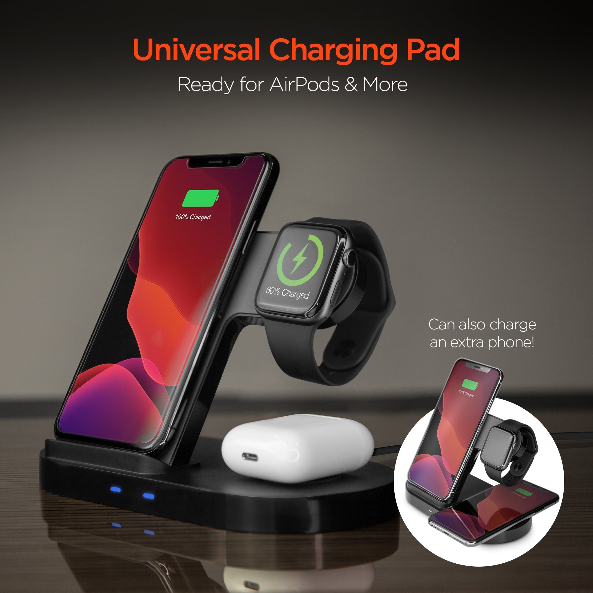 HyperGear 3-in-1 Wireless Charging Dock Jupiter Gear Home