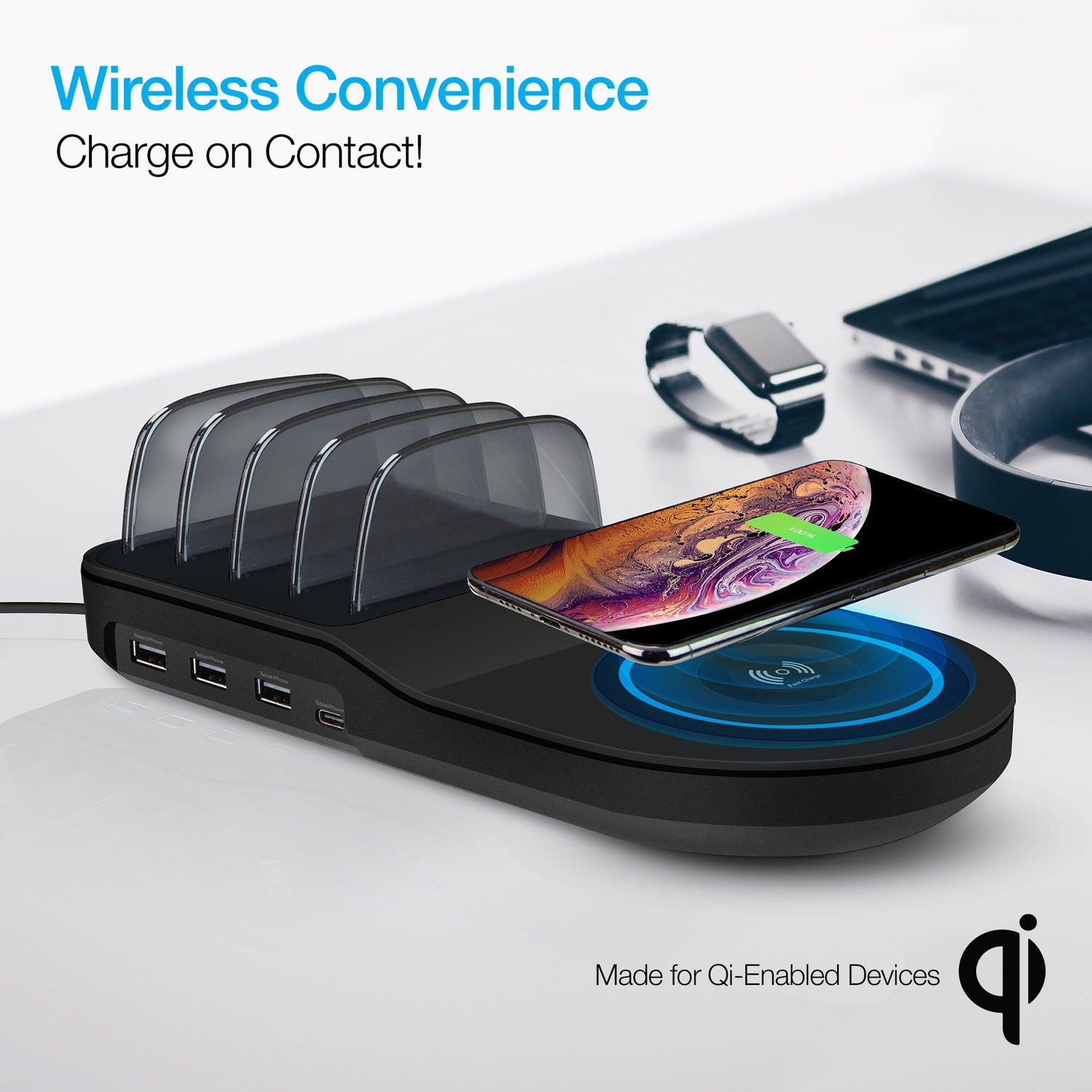 Naztech Wireless Power Hub 5 Black (14573-HYP) Jupiter Gear Home