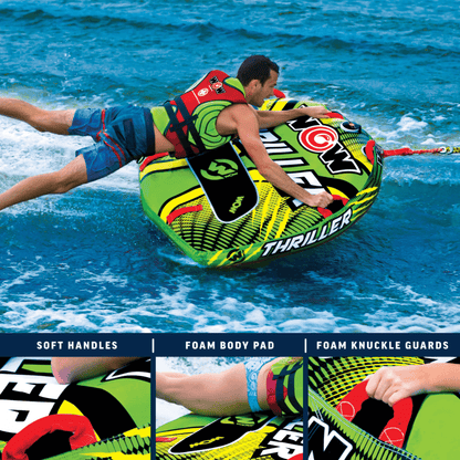 WOW Watersports Big Thriller 1 Person Inflatable Towable Deck Tube Jupiter Gear Home