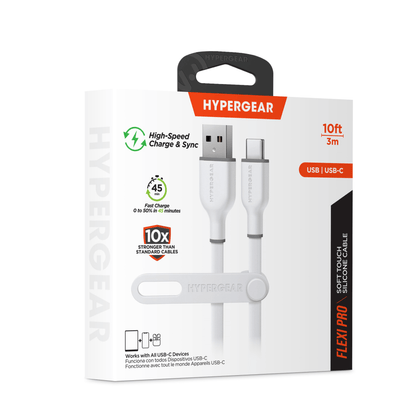 HyperGear Flexi PRO USB to USB-C Cable 10ft Jupiter Gear Home