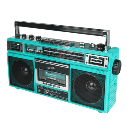 Supersonic 4 Band Bluetooth Radio &amp; Cassette Player + Cassette To Mp3 Converter Jupiter Gear Home